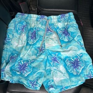 Vilebrequin Blue and Purple Floral Swim Shorts
